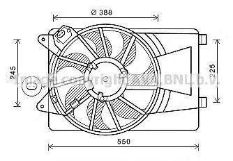 AVA QUALITY COOLING al7518 -  Вентилятор, охлаждение двигателя